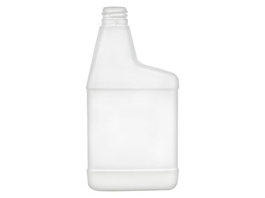16 oz., 28/400 Finish, White, Bottles, HDPE, Automotive/Additive Style Oblong