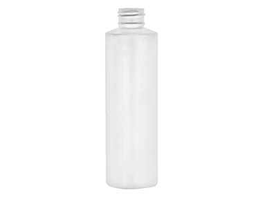 6 oz., 24/410 Finish, White, Bottles, HDPE, Cylinder Round
