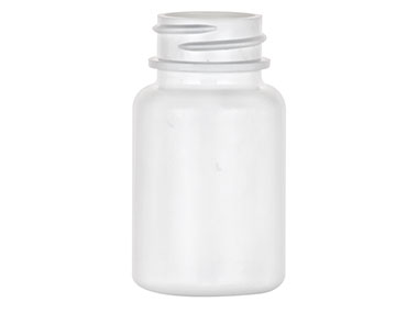 30 cc, 28/400 Finish, White, Bottles, HDPE, Round Packer