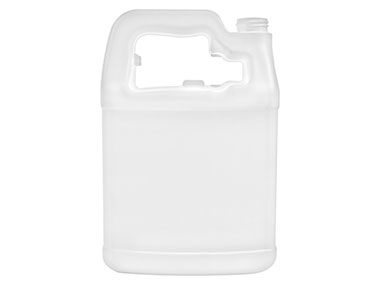 1 Gallon, 38/400 Finish, White, Bottles, HDPE, F-Style, Label Panel