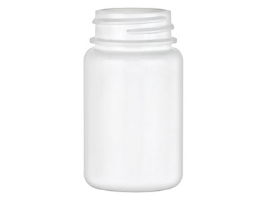 50 cc, 33/400 Finish, White, Bottles, HDPE, Round Packer