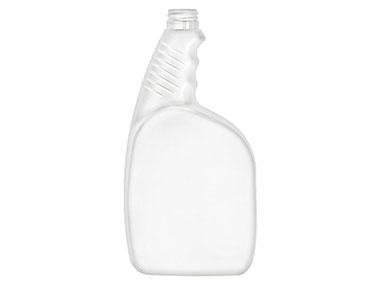 32 oz., 28mm Ratchet Finish, White, Bottles, PET, Trigger Oblong, Pistol Grip