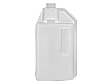64 oz., 38/400 Finish, Natural, Bottles, HDPE, Bettix Oblong, Graduated Side