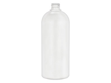 32 oz., 28/410 Finish, White, Bottles, HDPE, Bullet