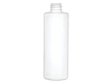 8 oz., 24/410 Finish, White, Bottles, HDPE, Cylinder Round