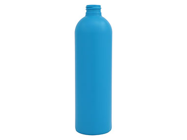 12 oz., 24/410 Finish, Blue, Bottles, HDPE, Bullet