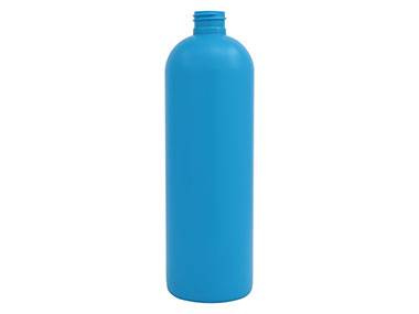 16 oz., 24/410 Finish, Blue, Bottles, HDPE, Bullet