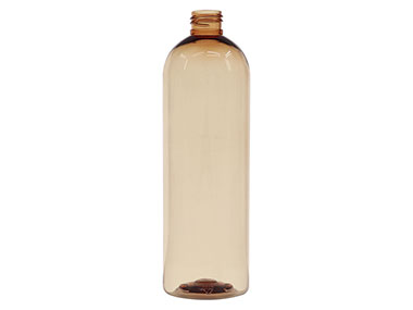 16 oz., 24/410 Finish, Amber, Bottles, PET, Bullet