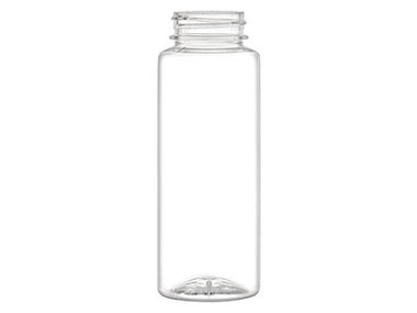 8 oz., 38/400 Finish, Clear, Bottles, PET, Cylinder Round