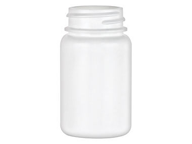 50 cc, 33/400 Finish, White, Bottles, HDPE, Round Packer