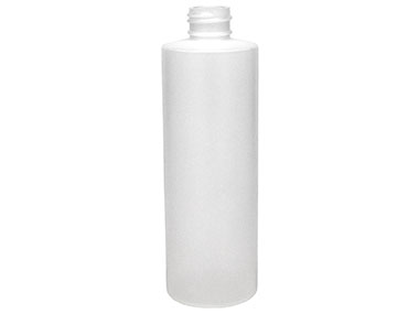 8 oz., 24/410 Finish, Natural, Bottles, HDPE, Cylinder Round