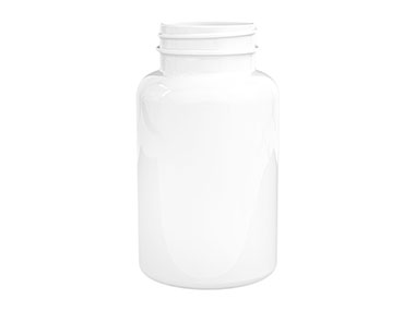 250 cc, 45/400 Finish, White, Bottles, PET, Round Packer
