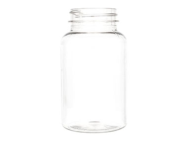 225 cc, 45/400 Finish, Clear, Bottles, PET PCR, Round Packer