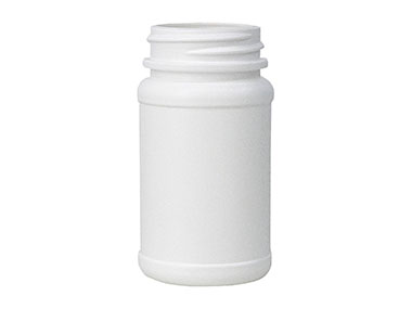 75 cc, 38/400 Finish, White, Bottles, HDPE, Round Packer