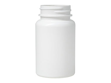 100 cc, 38/400 Finish, White, Bottles, HDPE, Round Packer