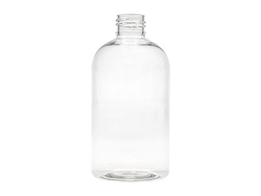 8 oz., 24/410 Finish, Clear, Bottles, PET, Boston Round