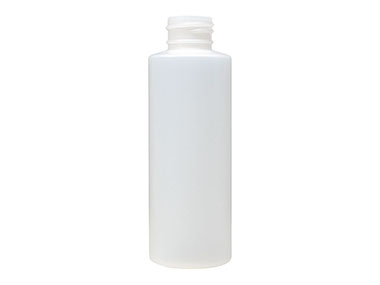 4 oz., 24/410 Finish, Natural, Bottles, HDPE, Cylinder Round