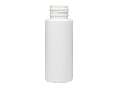 2 oz., 24/410 Finish, White, Bottles, HDPE, Cylinder Round