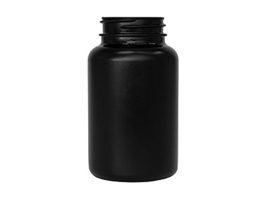225 cc, 45/400 Finish, Black, Bottles, HDPE, Round Packer