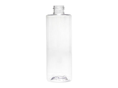 8 oz., 24/410 Finish, Clear, Bottles, PET, Cylinder Round