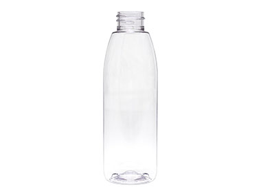 8 oz., 28/410 Finish, Clear, Bottles, PET, Bullet, Tapered Shoulder