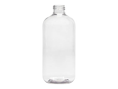 12 oz., 24/410 Finish, Clear, Bottles, PET, Boston Round