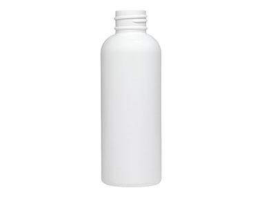 4 oz., 24/410 Finish, White, Bottles, HDPE, Bullet