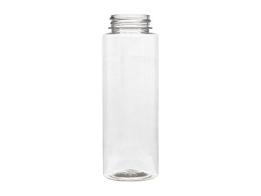 8 oz., 38/400 Finish, Clear, Bottles, PET, Cylinder Round