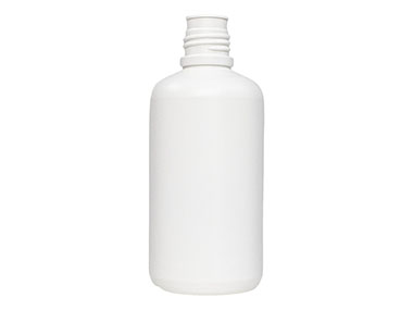 1 Liter, 38/430 Finish, White, Bottles, HDPE, Boston Round