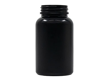 220 cc, 45/400 Finish, Black, Bottles, HDPE, Round Packer