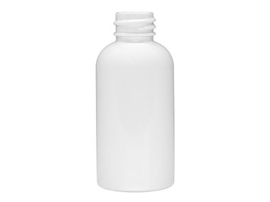 2 oz., 20/410 Finish, White, Bottles, PET, Boston Round