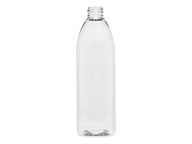 18 oz., 28/410 Finish, Clear, Bottles, PET, Tapered Bullet