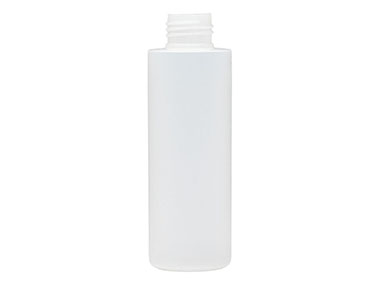 4 oz., 24/410 Finish, Natural, Bottles, HDPE, Cylinder Round