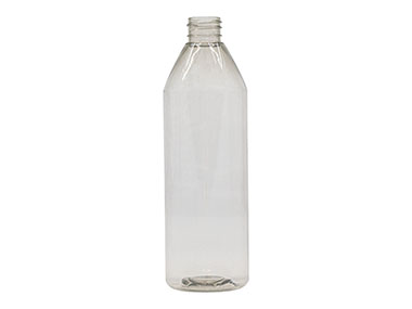 18 oz., 28/410 Finish, Clear, Bottles, PET, Tapered Bullet