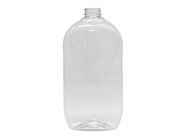 40 oz., Clear Finish, Clear, Bottles, PET, Oblong