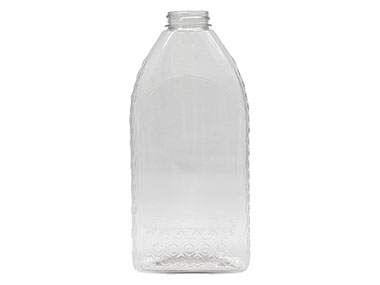 1 Liter, 38/400 Finish, Clear, Bottles, PET, Oblong, Label Panels