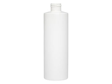 8 oz., 24/410 Finish, White, Bottles, HDPE, Cylinder Round