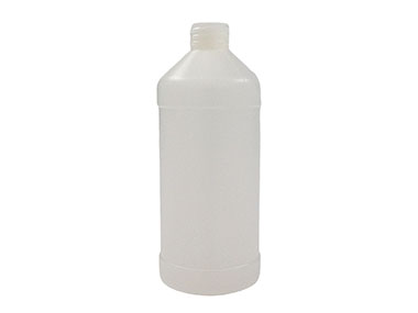 16 oz., 28/410 Finish, Natural, Bottles, HDPE, Modern Round, Label Panel