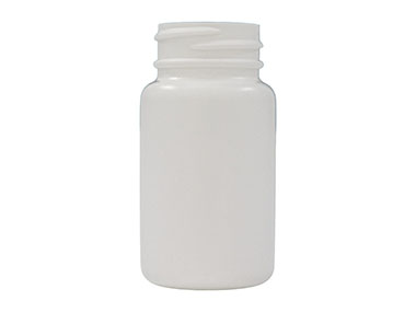 60 cc, 33/400 Finish, White, Bottles, HDPE, Round Packer