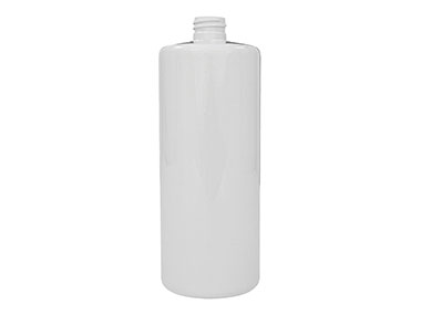 32 oz., 28/410 Finish, White, Bottles, PVC, Cylinder Round