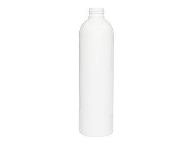 16 oz., 28/410 Finish, White, Bottles, HDPE, Bullet