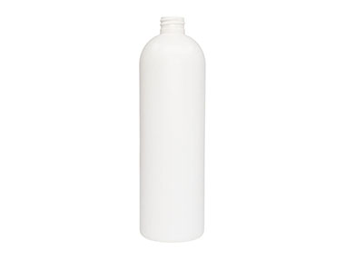 26 oz., 28/410 Finish, White, Bottles, HDPE, Bullet