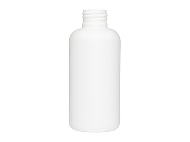 4 oz., 24/410 Finish, White, Bottles, HDPE, Boston Round