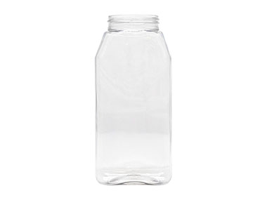 32 oz., 63/485 Finish, Clear, Bottles, PET, Spice Style Oblong