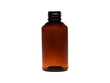 2 oz., 20/400 Finish, Amber, Bottles, PET, Modern Round