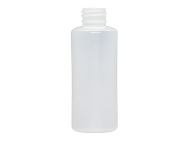 2 oz., 20/410 Finish, Natural, Bottles, HDPE, Cylinder Round