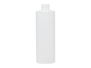 8 oz., 24/410 Finish, Natural, Bottles, HDPE, Cylinder Round