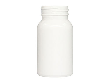120 cc, 38/400 Finish, White, Bottles, HDPE, Round Packer
