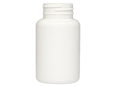 150 cc, 38/400 Finish, White, Bottles, HDPE, Round Packer