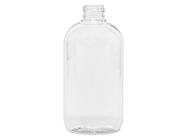 16 oz., 28/410 Finish, Clear, Bottles, PET, Boston Round